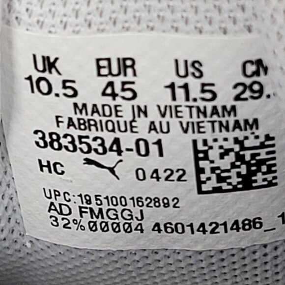 Puma Trinomic Men's White Orange Sneakers 383534-01 US Size 11.5 - Picture 8 of 8